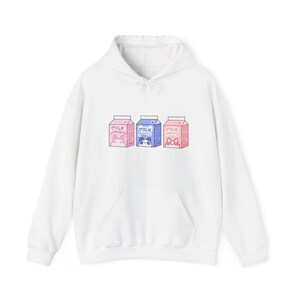 Niedlicher Cartoon Milk Cartoon Hoodie, Unisex Sweatshirt für Tierliebhaber, gemütliches Geschenk für Geburtstage, Casual Wear