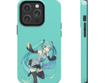 Apple iPhone, Samsung, duurzame stevige telefoonhoesjes, Otaku, kawaii, anime-geïnspireerd, Hatsune Miku