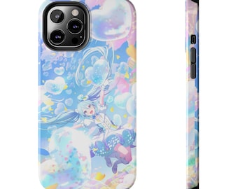 Apple iPhone, Samsung, duurzame stevige telefoonhoesjes, pastel, Otaku, kawaii, anime-geïnspireerd, Hatsune Miku