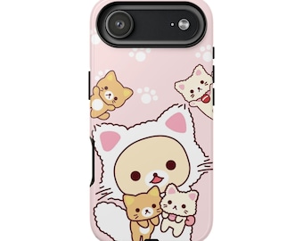 Apple iPhone, Google Pixel, Samsung Galaxy, Custodia resistente per telefono, Rilakkuma