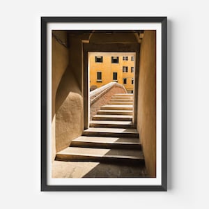 Stampa fotografica di Venezia / Le scale di Venezia / Belle arti architettoniche italiane / Arte murale minimalista calda / Decorazioni da viaggio europee
