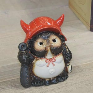 Tanuki Japanese raccoon statue – &quot;Baby&quot; Housewarming and Special Gifts. Made in Japan.