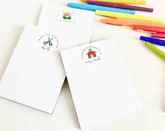 School Days Small Notepad - Personalized Teacher Gifts - Staff Appreciation Presents - Preschool Elementary Middle & High School