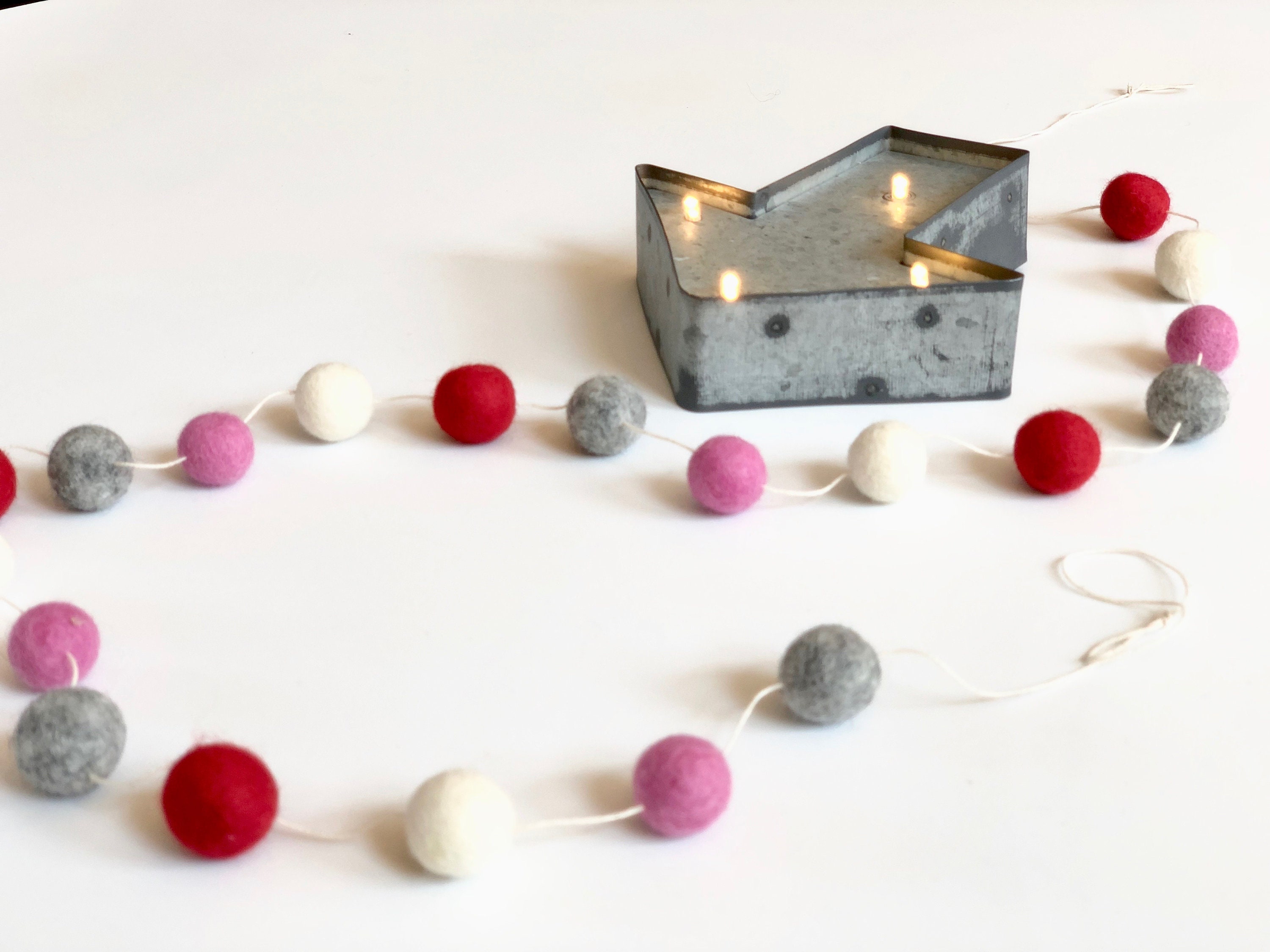 Lovely Wool Felt Ball Garland