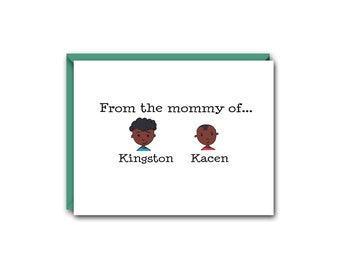 From The Mom of... Note Cards Set - Personalized Cards For Mom - Gift For Mothers Day - Custom Gift For Grandparents