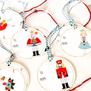 Nutcracker Gift Tags - Blank Christmas Tags - Holiday Gift Wrapping - Ballet Present For Kids
