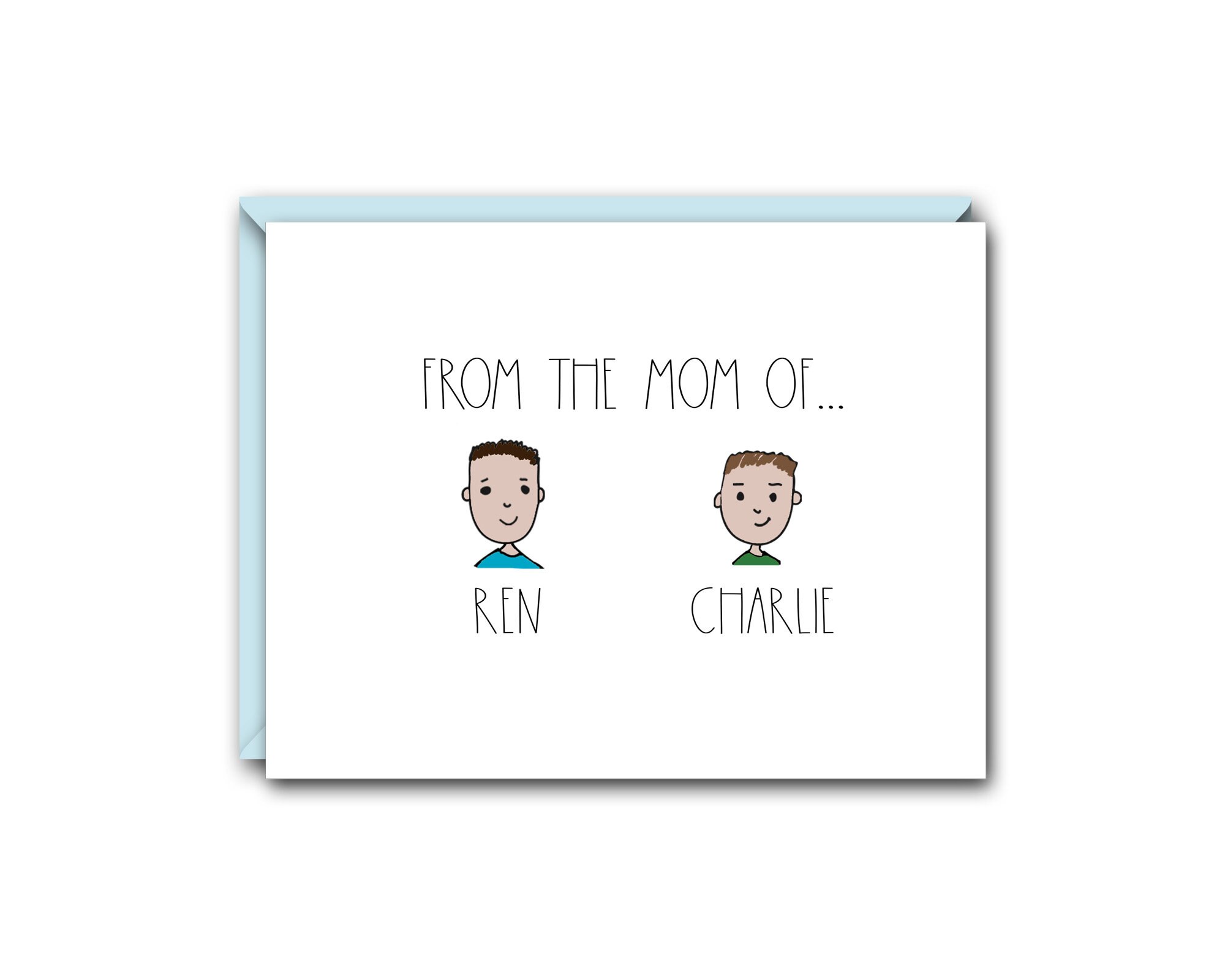 From the Mom Of... Note Cards Set Personalized Cards for Mom - Etsy
