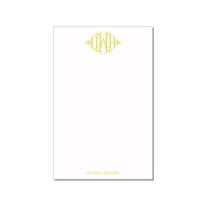 Diamond Monogram Large Notepad - Teen Girl Stationery - Professional Correspondence - Bridal Shower Gift - Graduation Present