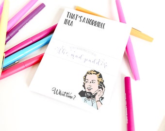 Witty Women Who Speak Their Mind Notepads - Retro Housewife Humor - Gift For Friends - Funny Coworker Gift - Vintage Charm