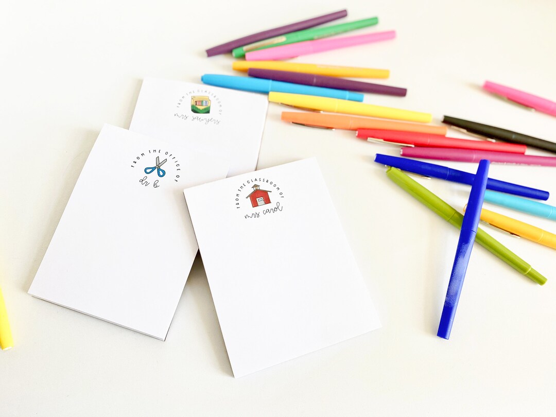 School Days Small Notepad Personalized Teacher Gifts Staff Appreciation ...