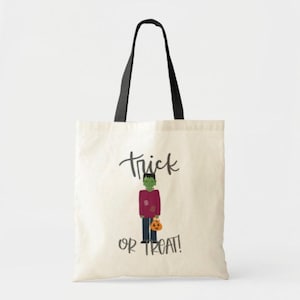 Frankenstein Trick-or-Treat Totebag – Kids Halloween Candy Bag