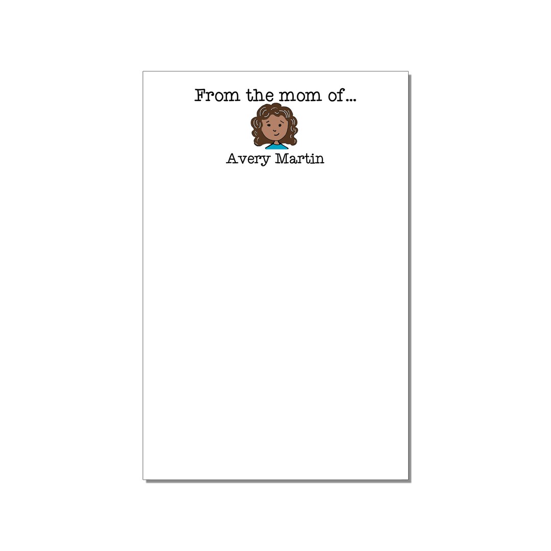 From the Mom Of... Large Notepad Personalized Notepads for Etsy