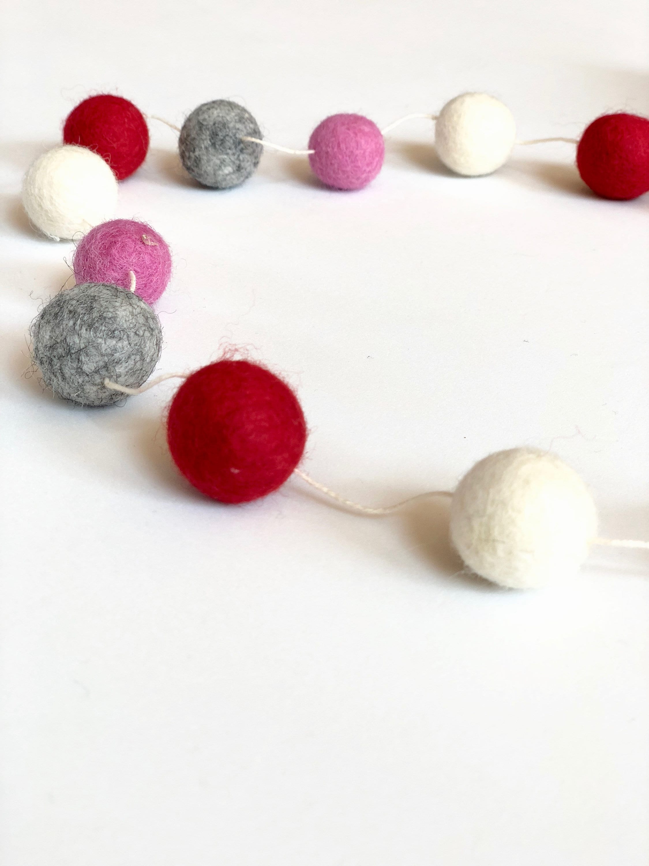 Lovely Wool Felt Ball Garland
