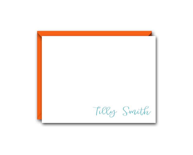Graduation Gift Bridal Shower Present Custom Stationery Beautiful Personalized Note Card Set Elegant and Chic
