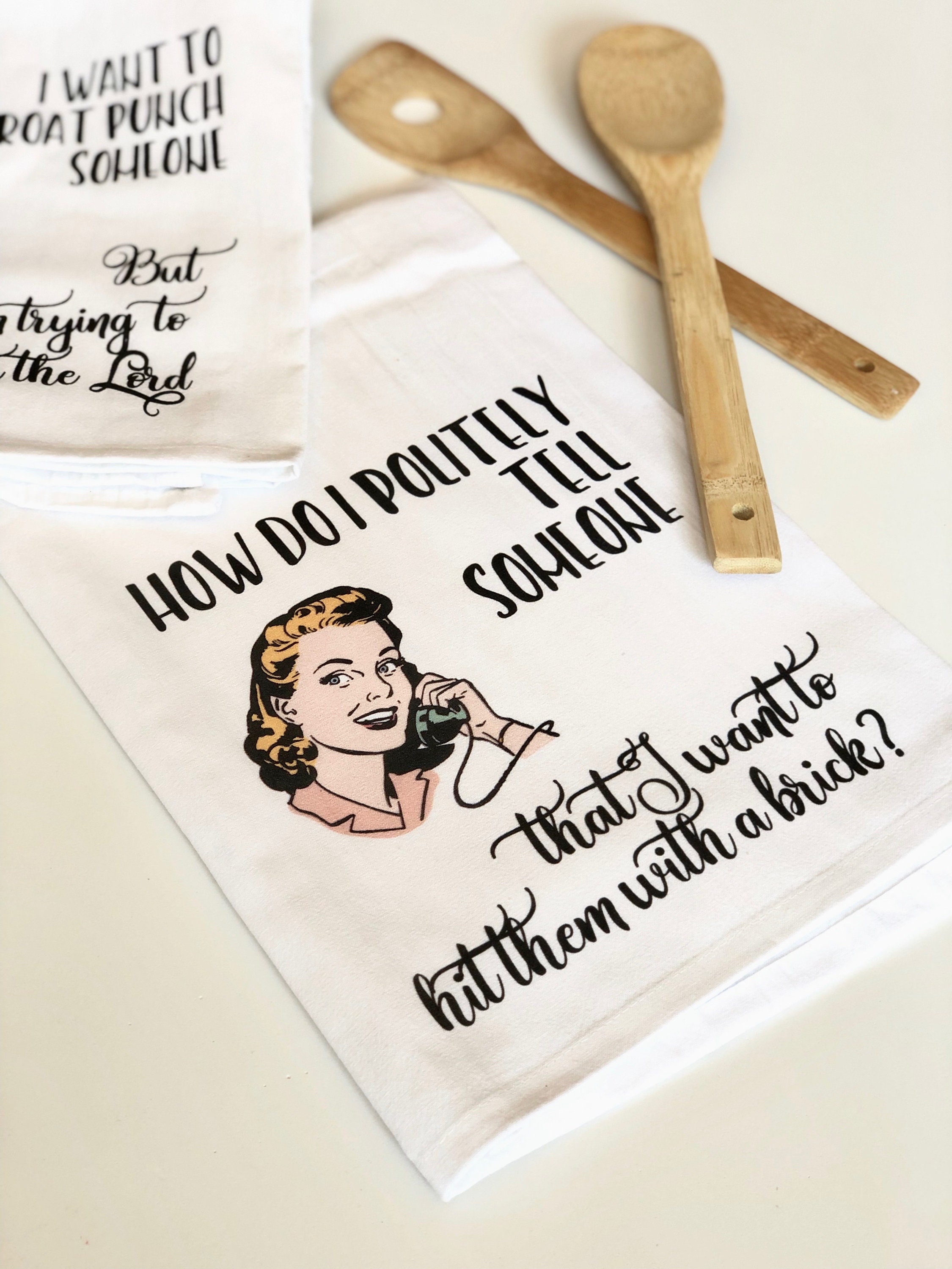 Snarky Housewife Kitchen Towels. Funny Housewife Towel. Funny Mom Kitc –  Bair Prints