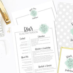Paquete de regalo de hermandad con ramo de flores dibujado a mano - Archivos impresos y digitales - Papelería elegante - Carpetas brillantes - Diseño de currículum - Tarjetas de notas