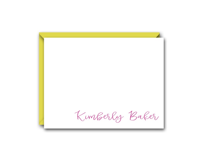 Graduation Gift Bridal Shower Present Custom Stationery Beautiful Personalized Note Card Set Elegant and Chic