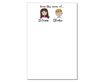 From The Mom Of... Large Notepads Set - Personalized Notepads For Mom - Mothers Day Gift For Grandmothers - Great For School Notes