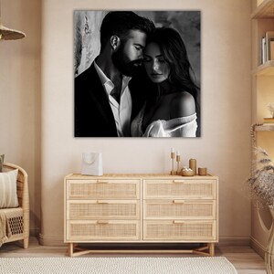 A Cute Couples Wall Art - Romantic Couple Print, Love Artwork, Sweet Couple Digital Art, Personalized Couple Gift, Home Décor for Them