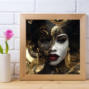 Abstract Woman Face Canvas Print: Modern Minimalist Wall Art
