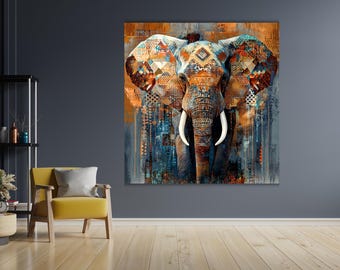 Minimalist Elephant Art Print: Modern Nursery Decor