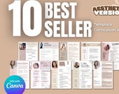 Pack 10 CV Best Seller Aesthetic | Design Élégant et Moderne | Modèles à Personnaliser