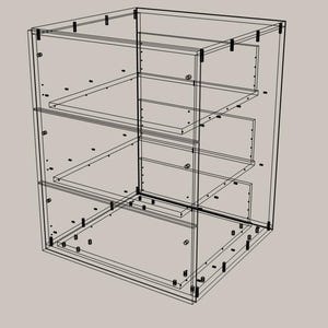 Cabinet, Kitchen, Polyboard, Furniture,3d plan, Solid works.