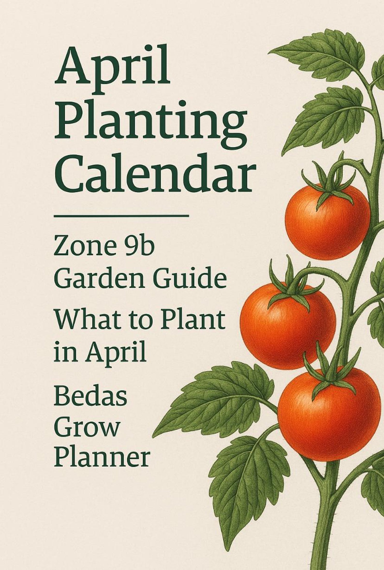 April Garden Guide for Zone 9b - Spring Planting Calendar & Growing ...