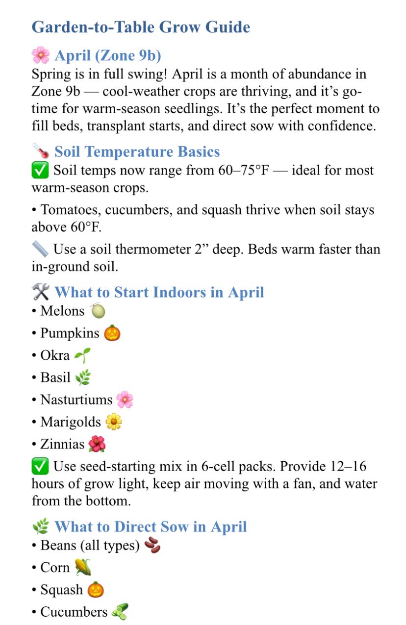 June Garden Planner – Sizzle & Sprout Edition | Zone 9b Growing Guide ...