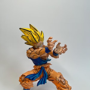 Custom Super Saiyan Goku Figure - Hand-Repainted Dragon Ball Collectible