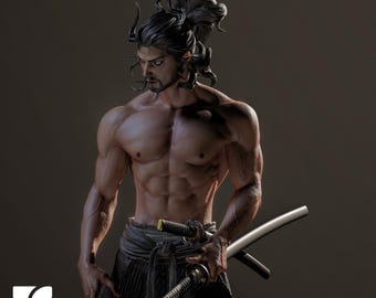 Musashi Miyamoto [UNPAINTED DIY 3DPRINTED KIT] - Etsy
