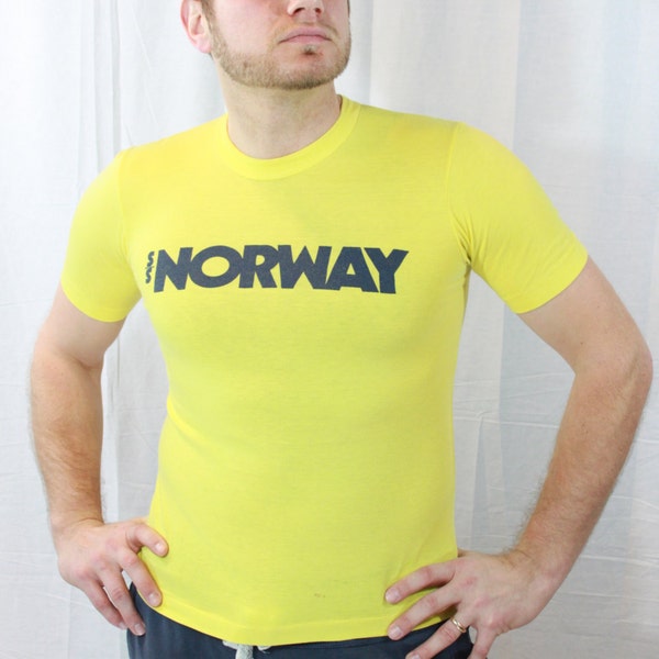 Vintage Norwegen gelbes tShirt