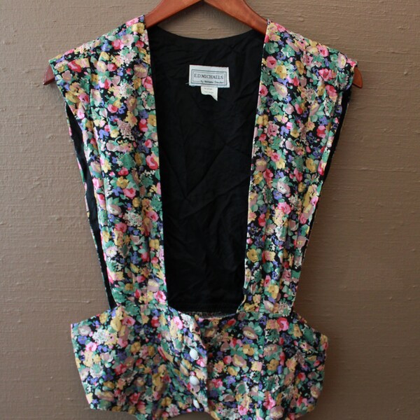 90s ED Michaels Floral Vest by Melanie Drucker