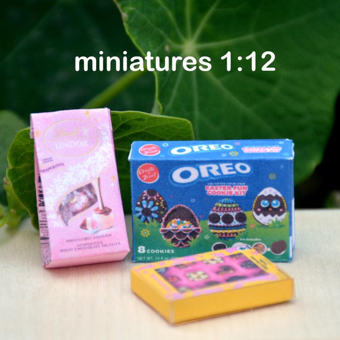 Miniature Easter Candy Boxes DIY Printable Kit PDF – 1:12 Scale ...
