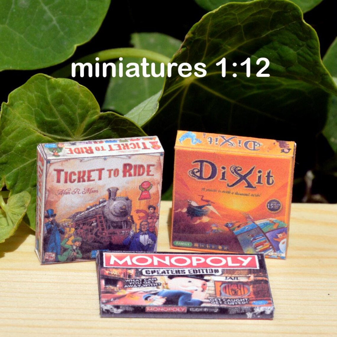 Miniature Board Game Boxes DIY Printable Kit 1:12 Scale – Dollhouse Toy ...