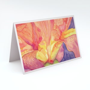 Iris Note Card Set of Eight from Four Original Watercolors Iris Thank You Cards Assortment of Cards Springtime Note Card set image 6