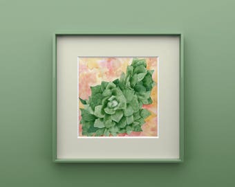 Succulent Print from Original Watercolor