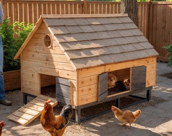 Modern Chicken Coop Build Plan: Nesting Box, Coop Plans PDF, DIY Farmhouse Design (PDF Download)