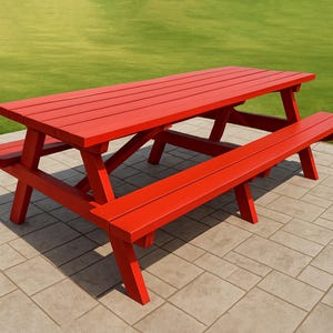 DIY Patio Bench build plan, Woodworking plans, Outdoor picnic table bench plan, Patio furniture plans, DIY plans, Bench plan, PDF Download