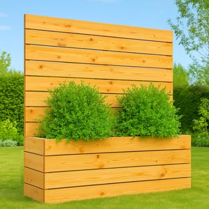 Large planter with privacy screen build plans, Cedar planter build plans, Outdoor Furniture, DIY Plan, Patio furniture, PDF Download