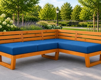 Outdoor Sectional Sofa Plans PDF | DIY Patio Furniture Set, Modern Patio Furniture (PDF File)