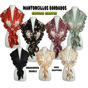 Mantoncillos BORDADOS con Volantes en Tejidos de Gran Calidad para Momentos Inolvidables