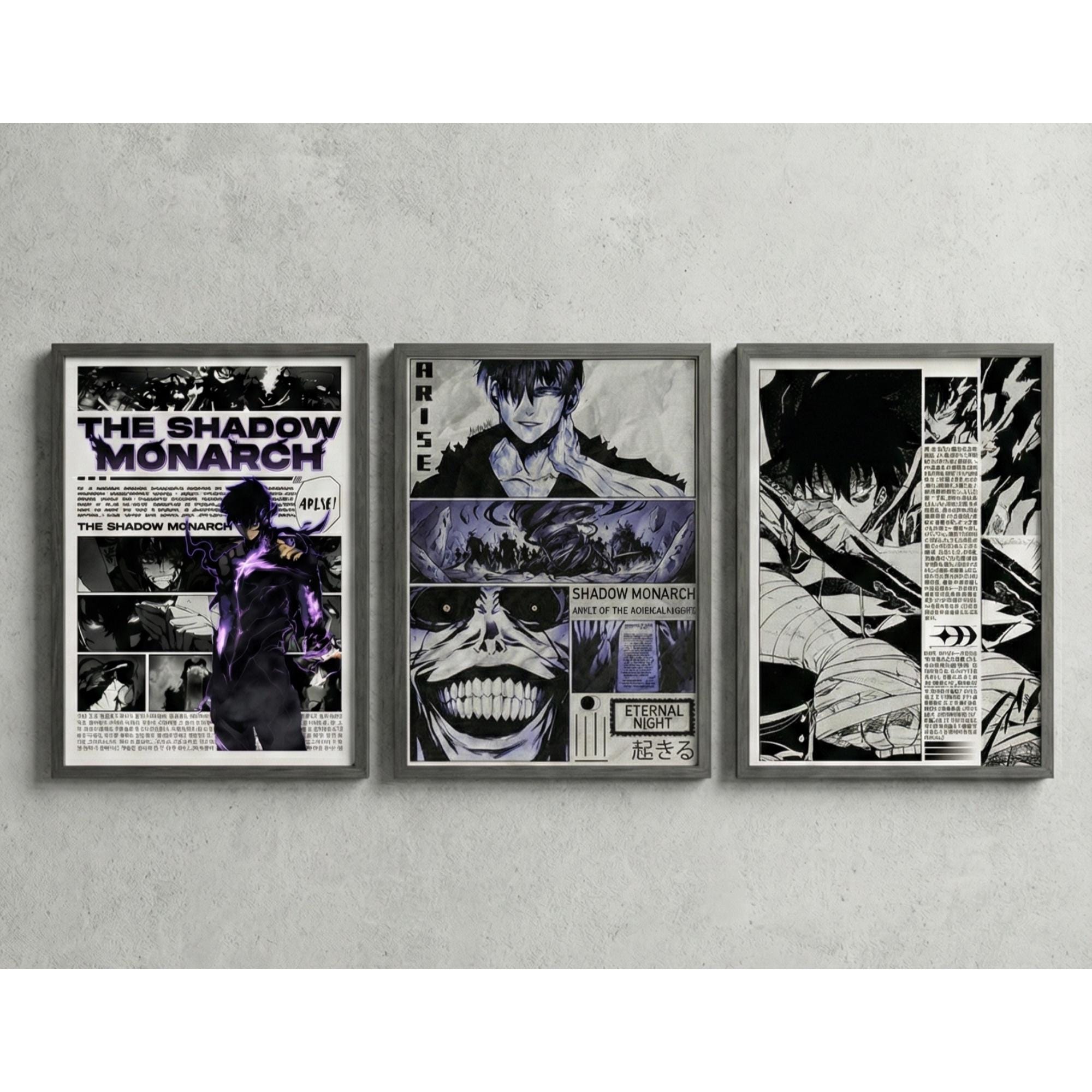 Poster Décoratif Sur Toile Avec Personnage D'anime Solo Leveling - Décoration Murale Moderne Pour Chambre à Coucher - 30 X 45 Cm