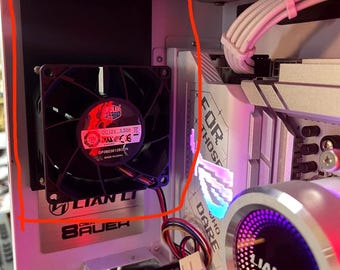Lian Li O11 Dynamic Rear Fan Shroud, 80mm Fan Mount Adapter, O11D Exhaust Bracket, Pc Case Mod Cover Plate