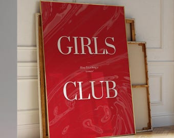 Girls Club Vogue Poster: Glam Fashion Editorial Print (Digital Download