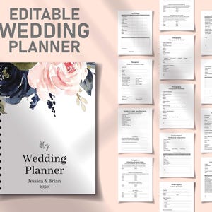 Wedding Planner Printable, printable checklist, Wedding Binder Template, Wedding Planning Book, Wedding Planner Organizer