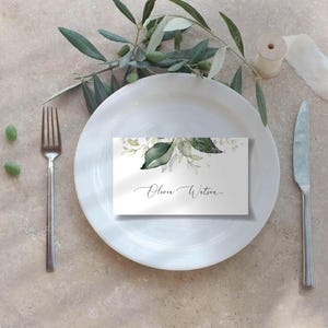 Modelo de cartão de lugar para casamento em aquarela, casamento em aquarela, cartão de número de mesa em aquarela, cartão de lugar para casamento em aquarela