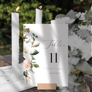 Luxury Wedding Table Numbers Digital Download