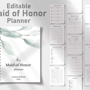 Maid of Honor Planner,Matron of Honor Wedding Planner bundle, MOH Binder Book, planner book, bridesmaid planner, wedding planner book