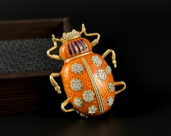 Vintage Beetle Brooch, Wedding Gift, Unique Brooch